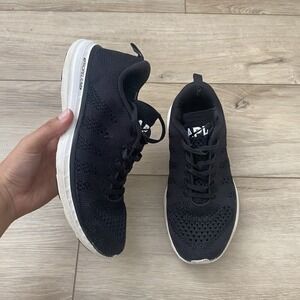 APL "Techloom Phantom" Black Knit Lace Up Low Top Sneakers Size 8